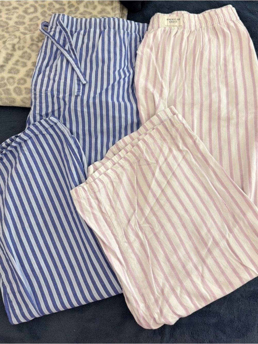 American Eagle Outfitters Striped Lounge Pants - Blue & Pink
